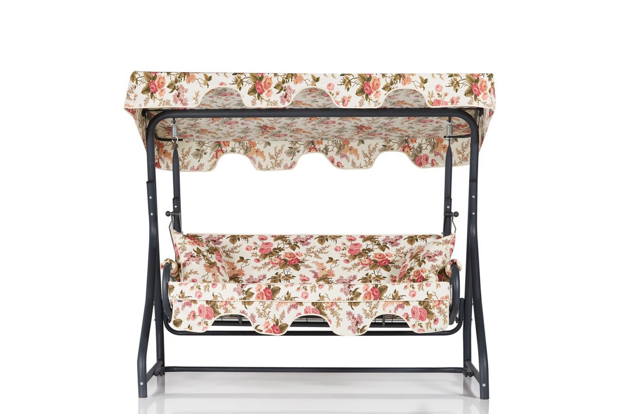 Balansoar de gradina 3 locuri, Hanah Home, Olea 10, Multicolor - imagine 6